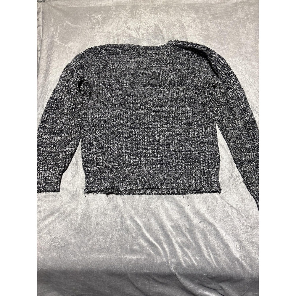 Honors Sweater Mens Gray Marled Chunky Knit Crewneck Pullover No Size Tag - Picture 8 of 10